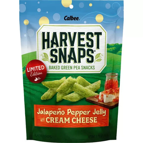 Harvest Snaps - Jalapeno Pepper Crisps, 2.75 oz (Pack of 12) - Spicy Pea Snacks