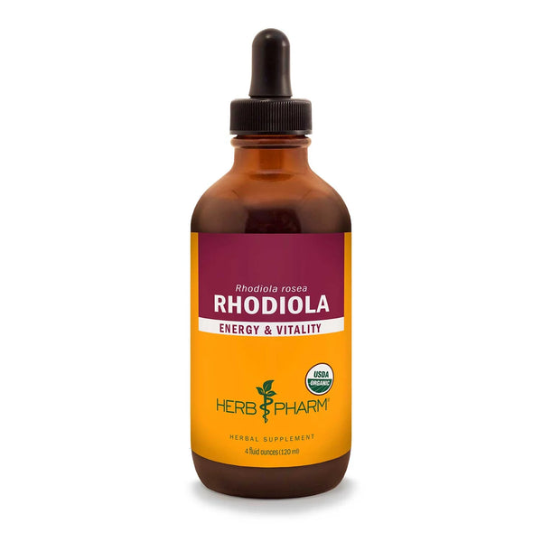 Herb Pharm Rhodiola supplement bottle on a white background