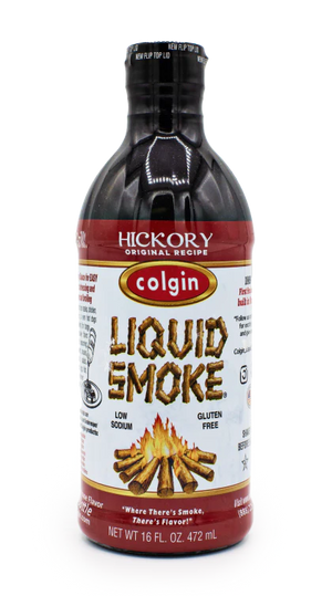 Colgin Liquid Smoke Hickory, Natural Smoky Flavor for Grilling & Roasting, Case of 6, 16 Fl Oz Bottles