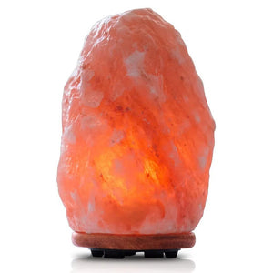 Himalayan Pink Salt Lamp with Natural Wood Base, 12 Inch