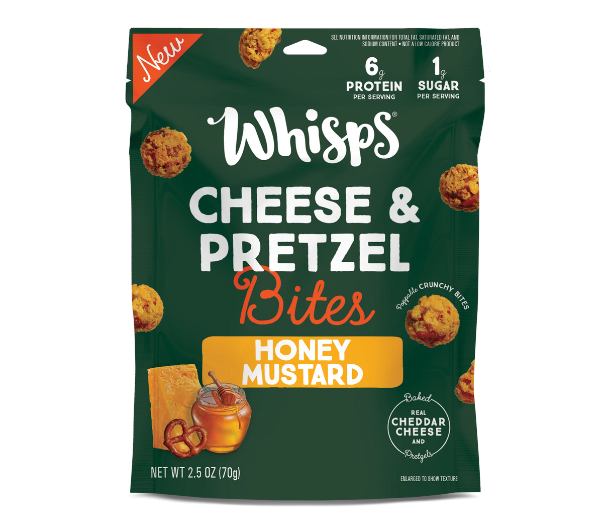 Whisps Bites Chs Pretz Honey Mustard (Pack of 6 2.5oz) - Cozy Farm 