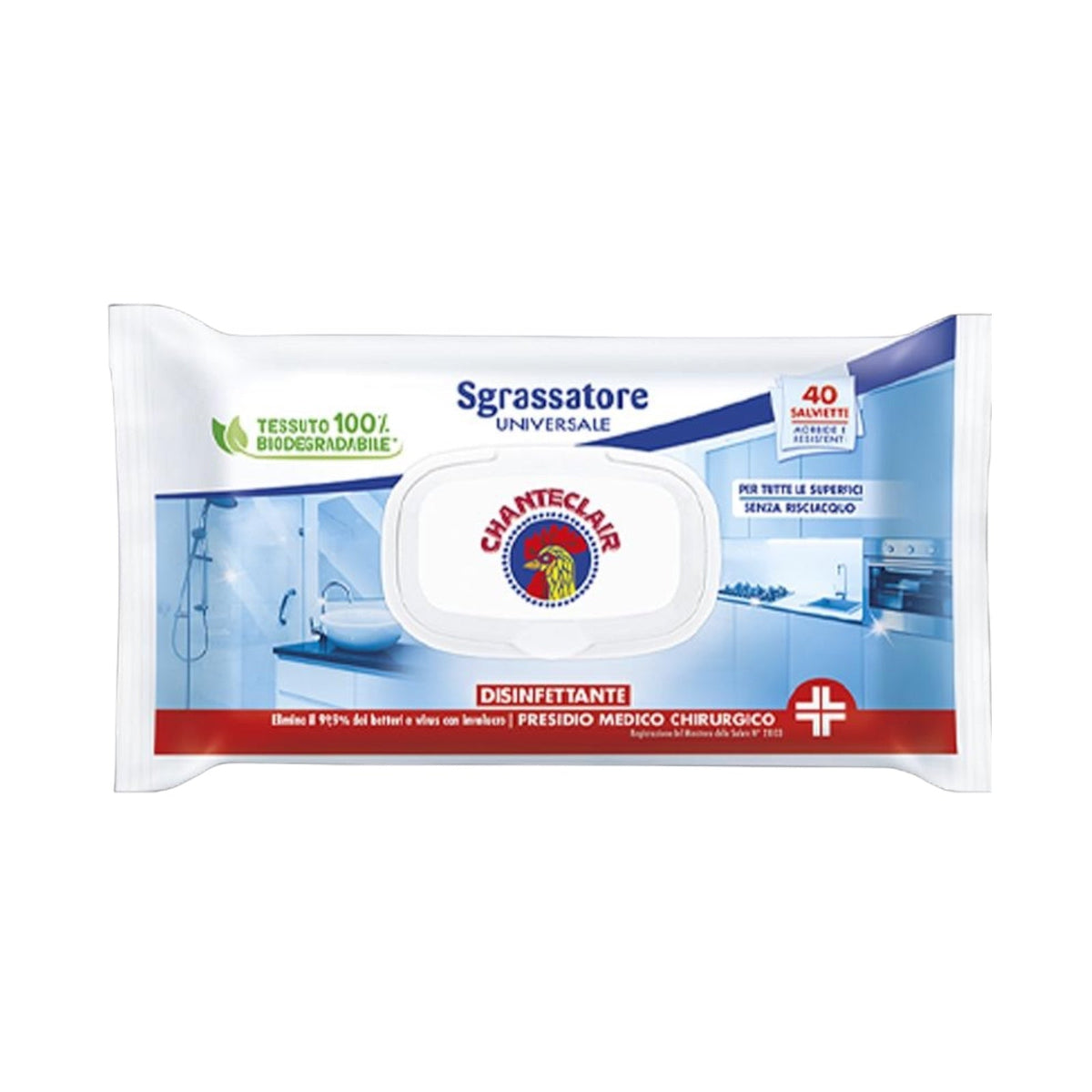 Chanteclair Degreaser and Disinfectant Wipes, 40 Wipes