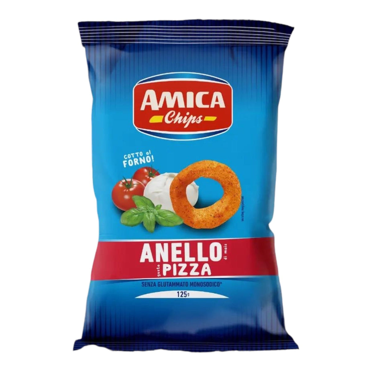 Amica Chips Pizza Flavor Corn Rings, 125g