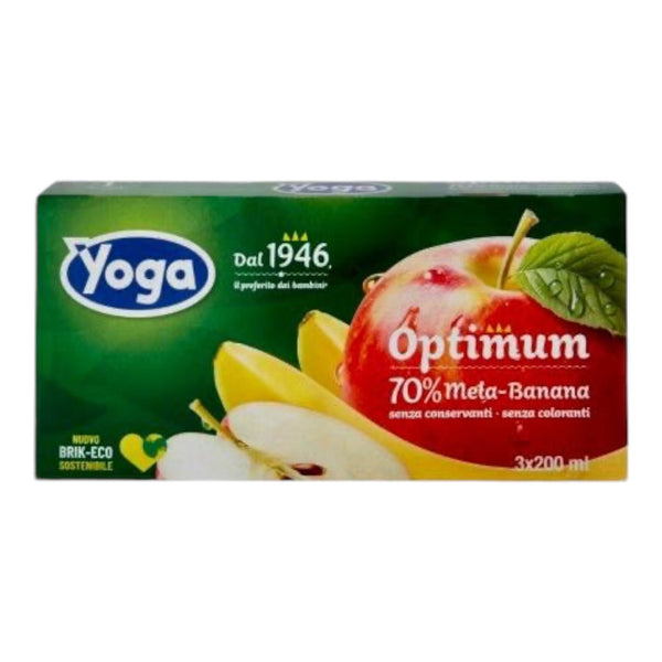 Yoga Apple and Banana Juice, 3 x 200 ml