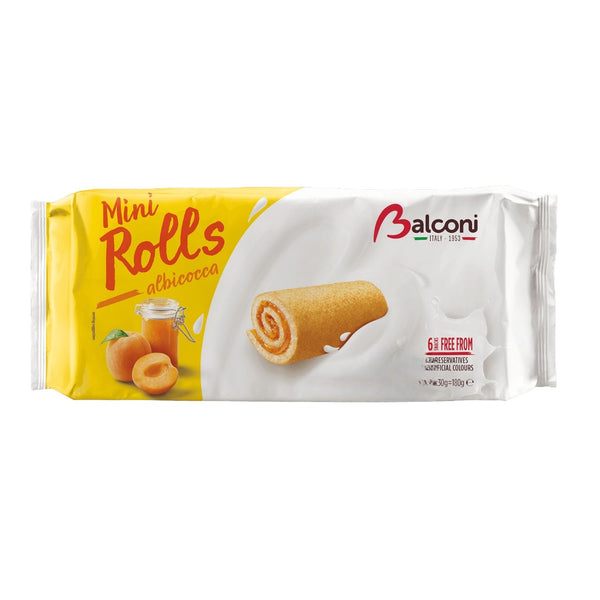 Balconi Mini Rolls with Apricot Jam, 180g
