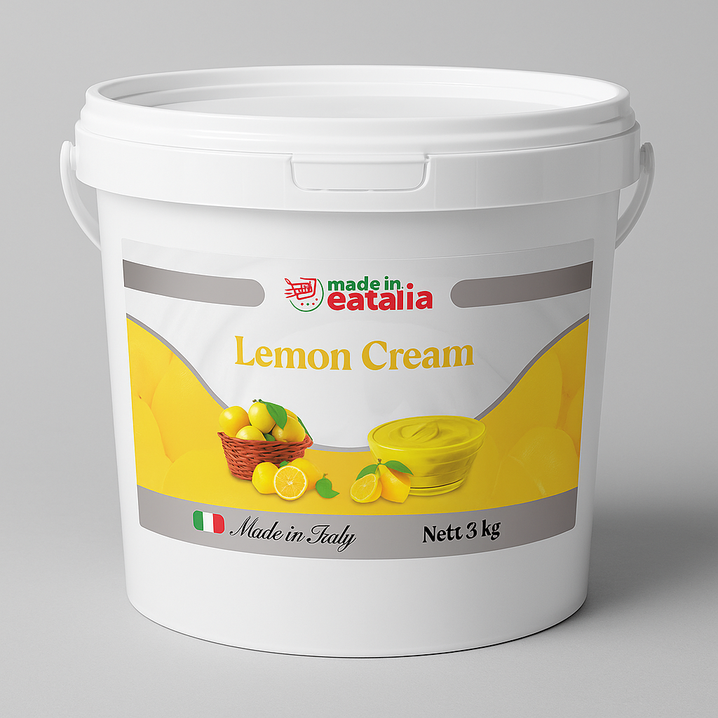 Made In Eatalia Lemon Cream Pastry Filling, 3 kg Bucket