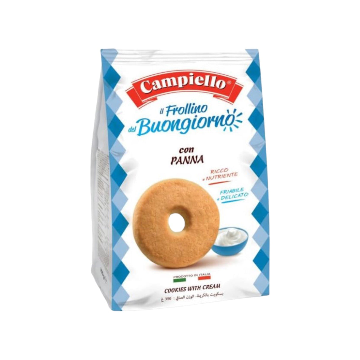 Campiello Frollino del Buongiorno shortbread cookies with Milk Cream12 oz.