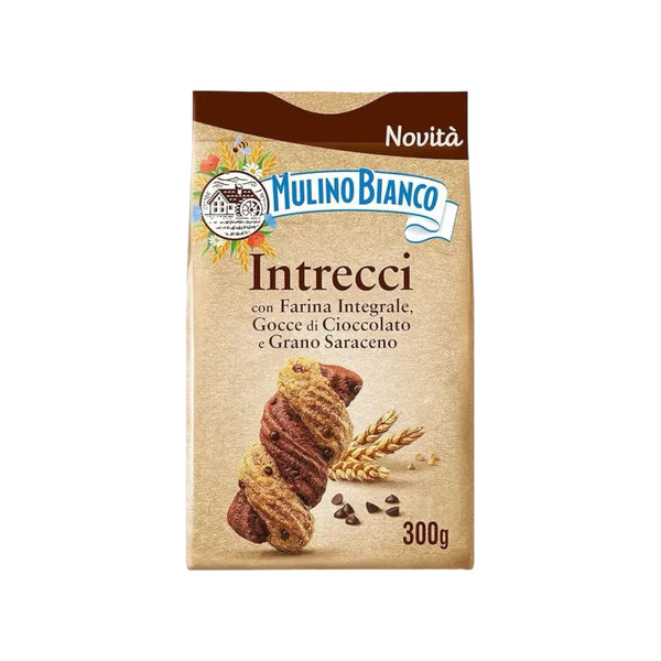 Mulino Bianco Intrecci Cookies With Whole Wheat Flour & Chocolates Chips