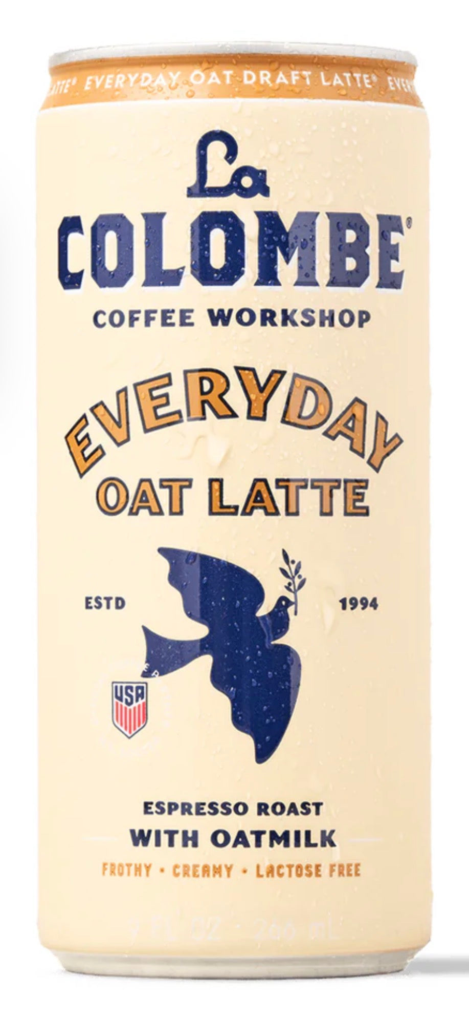 La Colombe Original Oatmilk Draft Latte, Case of 12, 9 Ounce Cans