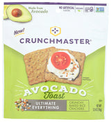 Crunchmaster - Avocado Toast Everything Crackers, 3.54 oz (Pack of 12) - Gluten-Free Snacks
