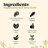 Kettle & Fire Regenerative Beef Bone Broth, Case of 6, 16.9 oz Each