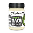 Jar of Chosen Foods Vegan Mayo with avocado oil on a white background