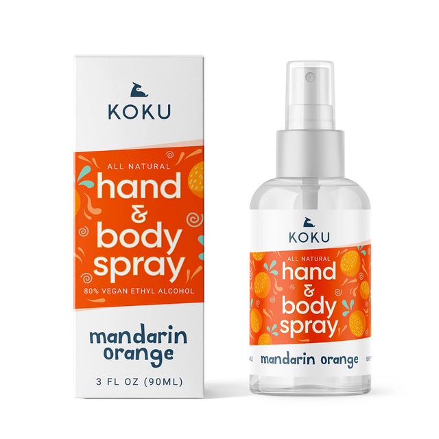 Koku Mandarin Orange Hand & Body Spray - 3 Fluid Ounces - Cozy Farm 