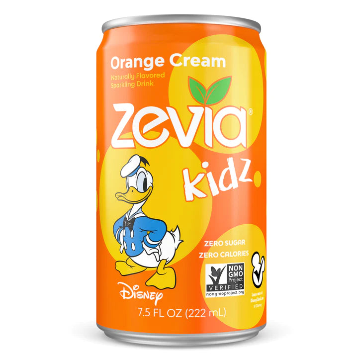 Zevia Kidz Orange Cream Sparkling Fruit Drink (Pack of 4 - 6.75 Fl Oz) - Cozy Farm 