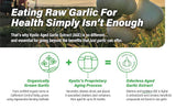  Kyolic Aged Garlic Extract with text and graphics about its benefits.
