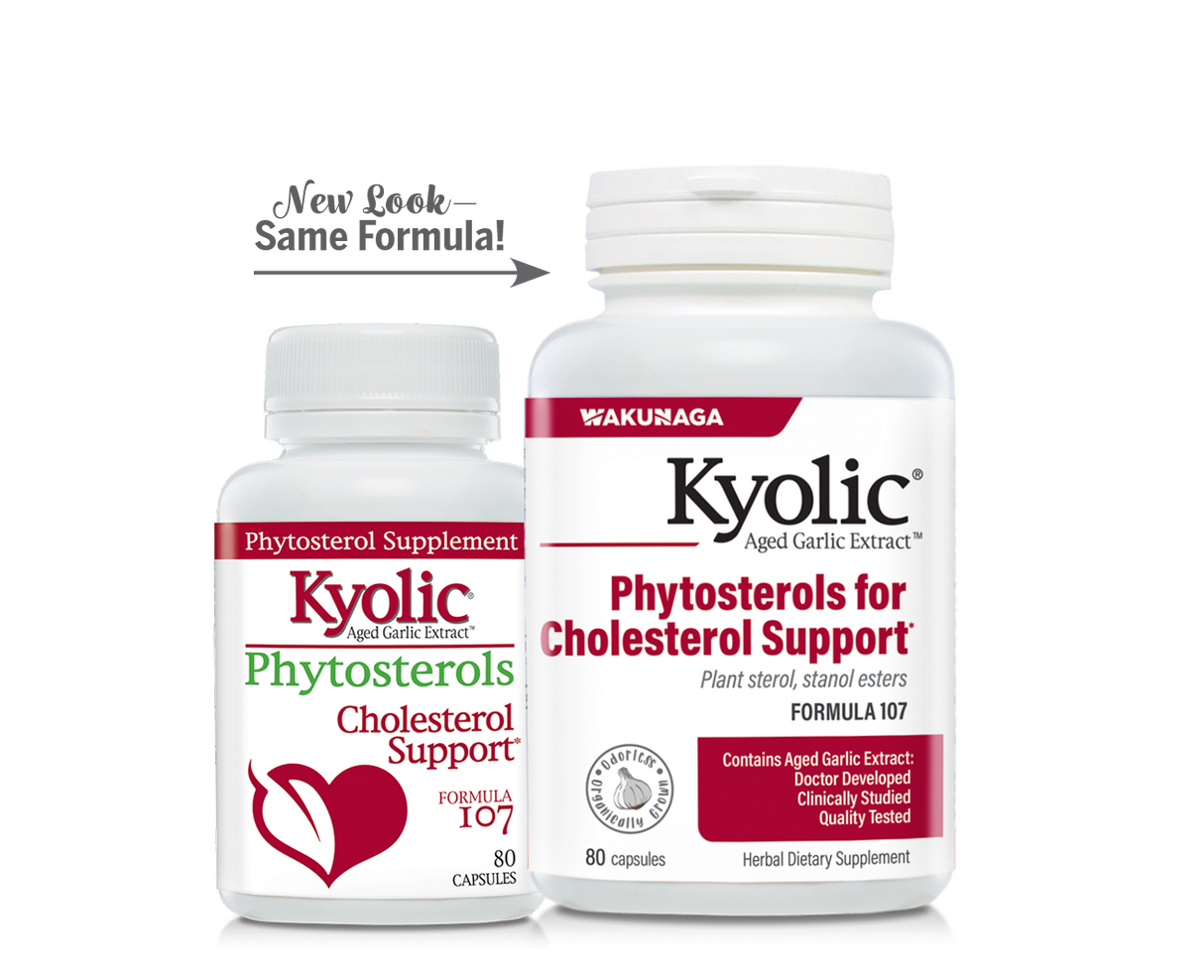 Kyolic 植物甾醇配方 107 陈蒜提取物 - 80 粒胶囊