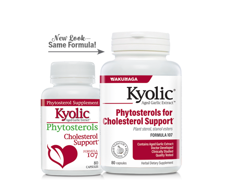 Kyolic 植物甾醇配方 107 陈蒜提取物 - 80 粒胶囊