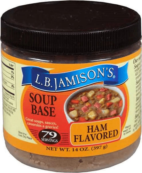 Jamison Soup Base Ham, 14 oz (Pack of 6) - Versatile Flavor Enhancer