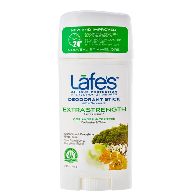 Lafe's Natural Body Care Deodorant Stick in Coriander and Tea Tree Oil - 2.25 Oz - Cozy Farm 