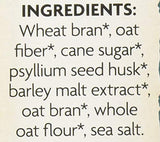 List of ingredients on a product label with a beige background