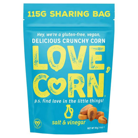 Love Corn Crunchy Corn Salt & Vinegar 4 Oz Case - Cozy Farm 