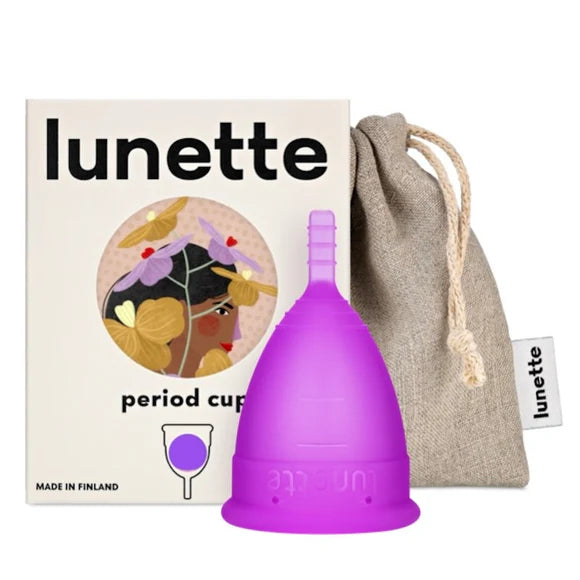 Lunette Menstrual Cup - Size 2 - Violet - Reusable Period Cup for Heavy Flow - Cozy Farm 