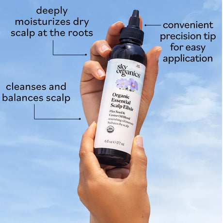 Sky Organics Elixir Organic Essential Scalp Oil, 6 Oz, Hair Growth & Scalp Treatment