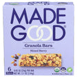 Box of Made Good Granola Bars with a purple background