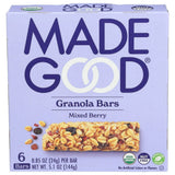 Box of Made Good Granola Bars with a purple background