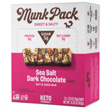Munk Pack Keto Nut & Seed Bar, Sea Salt Dark Chocolate, 1.23 Oz., 12-Pack