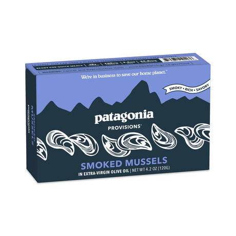 Patagonia Provisions Smoked Mussels, Case of 10, 4.2 Oz Tins