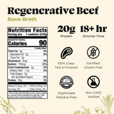Kettle & Fire Regenerative Beef Bone Broth, Case of 6, 16.9 oz Each