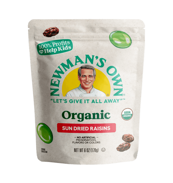 Newman's Own Organics Sun-Dried California Raisins 6 Oz Pack of 12