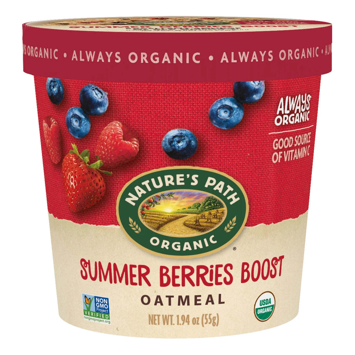 Nature's Path Organic Oatmeal, Berry Cream, 8 oz (Pack of 6) - GMO-Free Breakfast