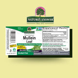 Nature's Answer Mullein Leaf Extract Alcohol-Freem Label 2