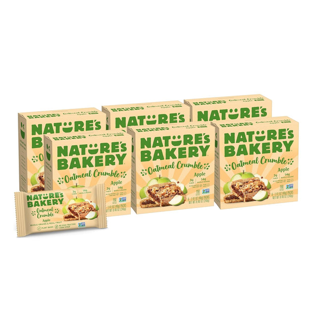 Nature's Bakery Oatmeal Crumble Apple (Pack of 6 - 8.46 Oz. Each) - Cozy Farm 