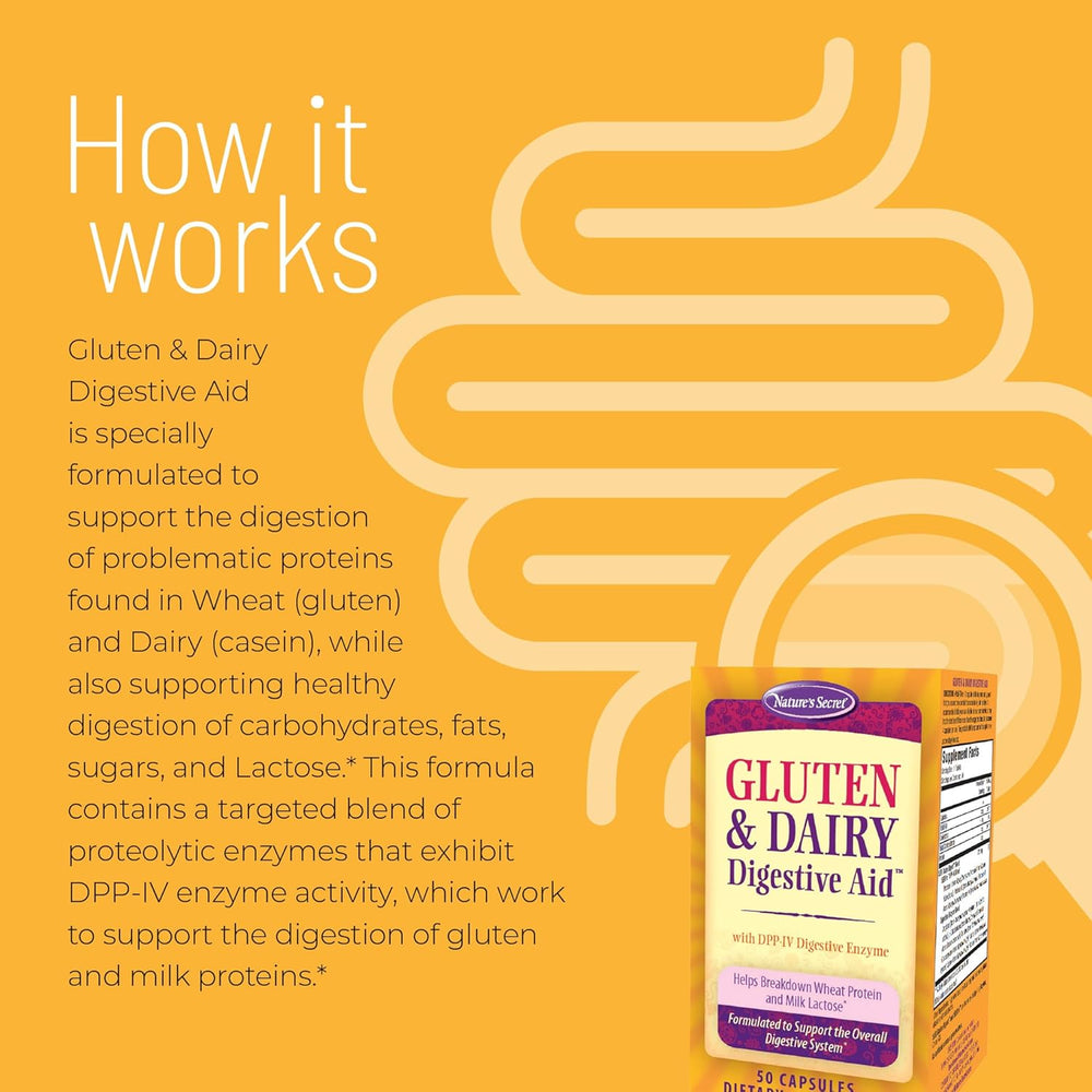Nature's Secret - Gluten & Dairy Digestive  How it works