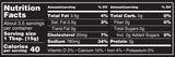 Nutrition facts label for  anchovy paste with black background and white text