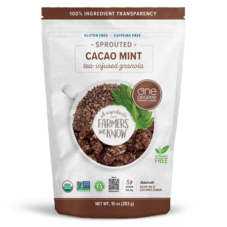 One Degree Organic Foods - Granola, Cacao Mint, 10 oz (Pack of 6) - Gluten-Free Breakfast