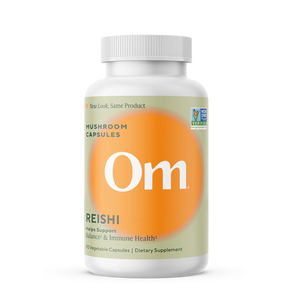 Om Mushroom Superfood Reishi Mushroom Capsules Superfood Supplement, 90 Count