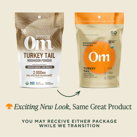 Om Organic Turkey Tail Mushroom Powder, 3.5 oz. (100g)