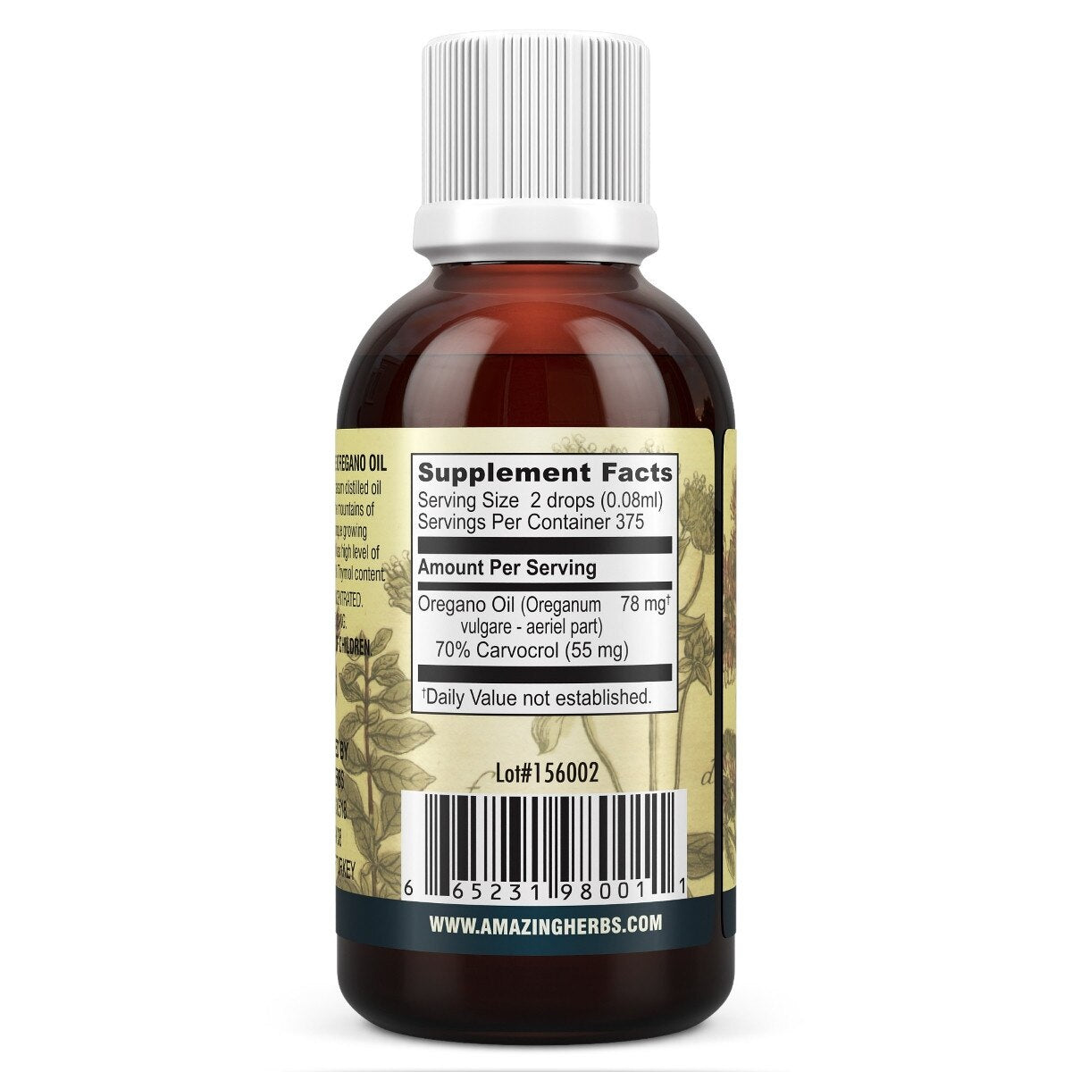 Amazing Herbs - Black Seed  -Pure Essential Oregano Oil - 100% Pure