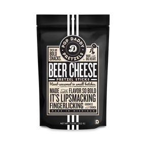 Pop Daddy - Pretzel Sticks Beer Cheese, 7.5 oz (Pack of 12) - Snack Food Case