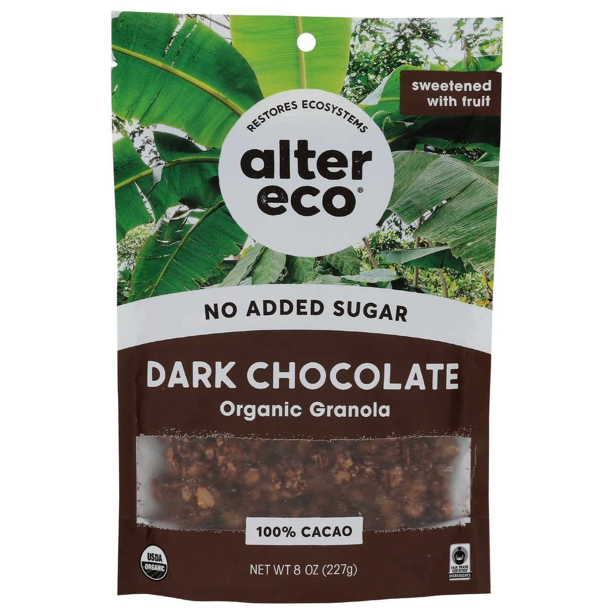 Alter Eco - Organic Dark Chocolate Granola, 8 oz (Pack of 6) - Healthy breakfast cereal