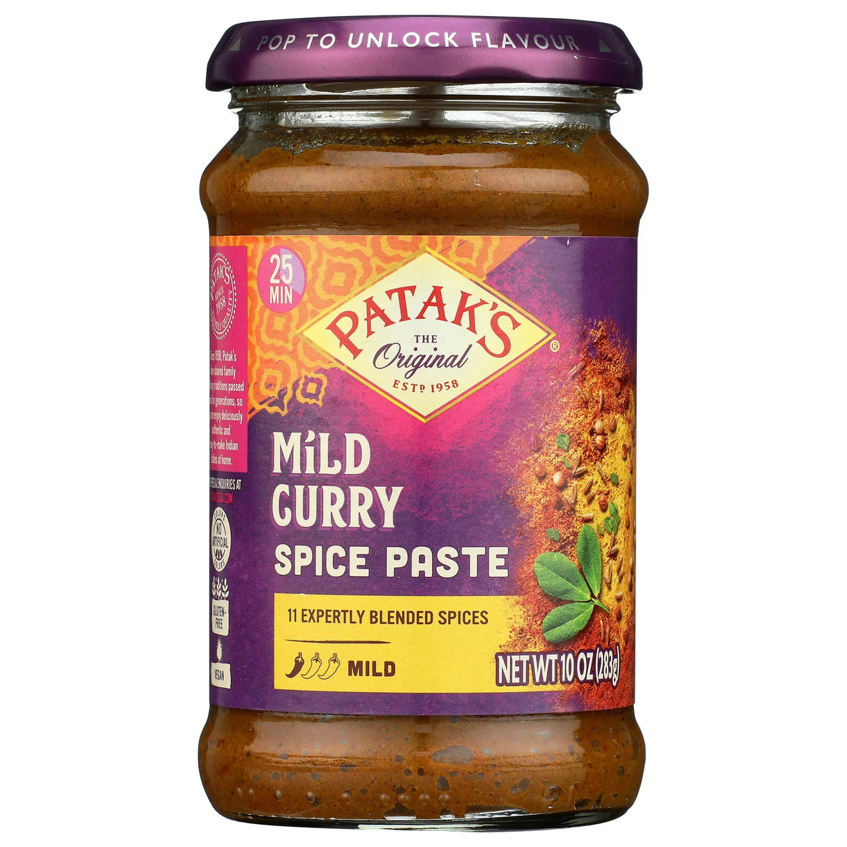 Patak's Mild Curry Spice Paste, Pack of 6, 10 Oz. Jars