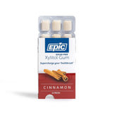 Pack of Epic cinnamon xylitol gum on a white background
