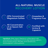 Epsom Salt Muscle Recovery Lotion - Fast-Acting Relief - 8 Ounces - Cozy Farm 