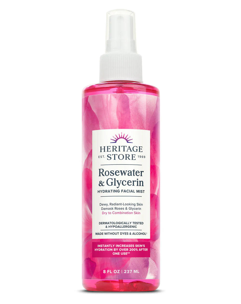 Heritage Products Rosewater & Glycerin Face Mist - 8 Fl Oz.