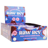 Raw Rev GLO Double Chocolate Brownie Batter Protein Bar, 1.6 oz Bars, Case of 12