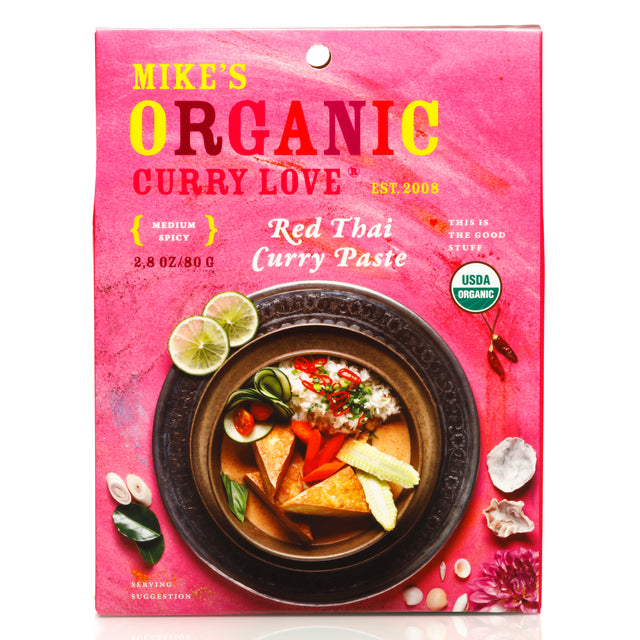Mike's Organic Curry Love Red Thai Mild Curry Paste 4.23 oz (Pack of 6) - Cozy Farm 